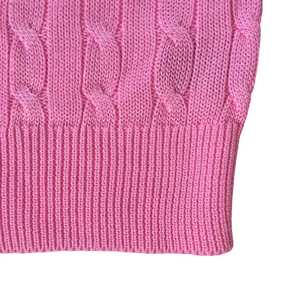 Ralph Lauren Lauren Boat Neck Cable Knit Sweater in Pink - Picture 5 of 11